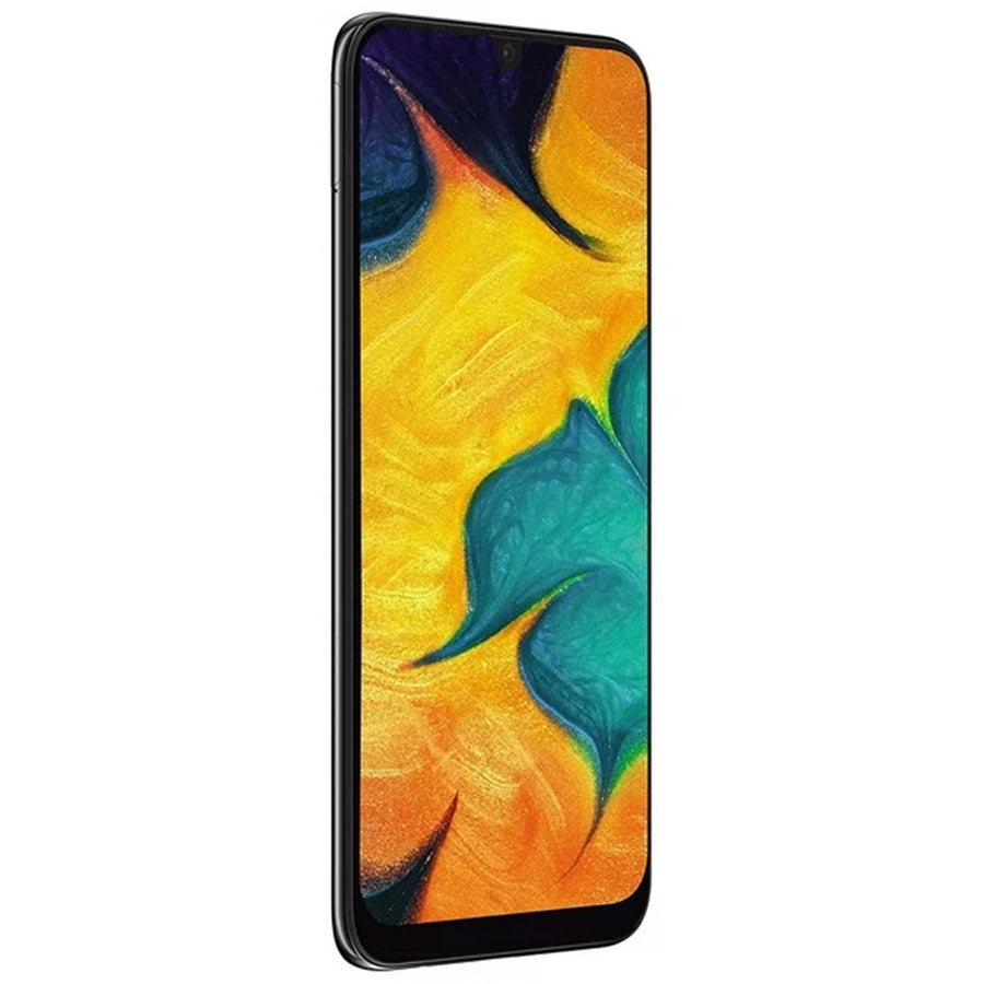 Samsung Galaxy A30 4GB+64GB Smartphone - Black (A-Grade Refurbished) SM-A305GN - Supplied with USB-C Cable - 18-Month Warranty - Certified Refurbished