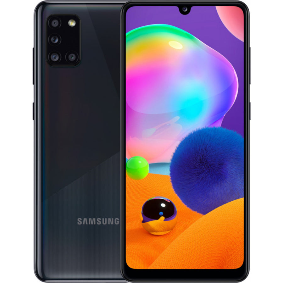 Samsung Galaxy A31 4GB+128GB Smartphone - Black - (B-Grade Refurbished) SM-A315G - with USB cable - 18-Month Warranty - Certified Refurbished