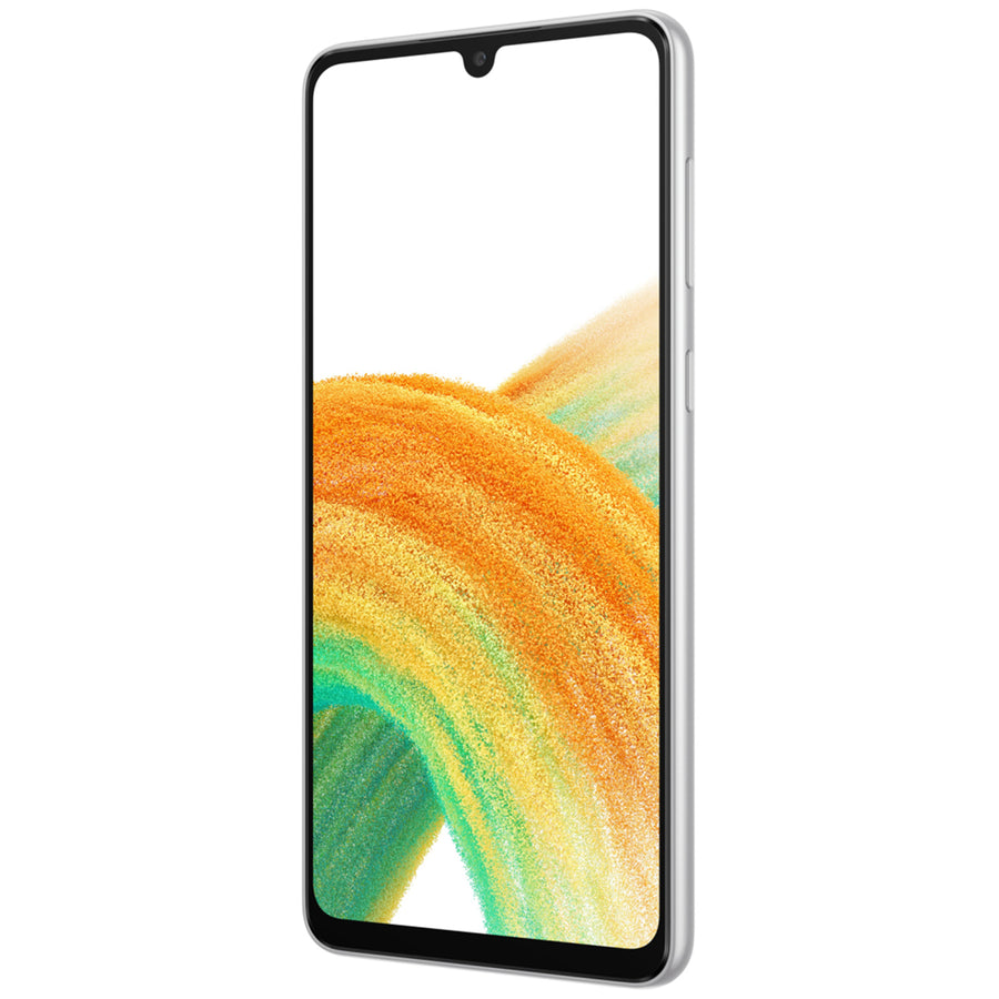 Samsung Galaxy A33 5G 128GB Smartphone - Awesome White - (A-Grade Refurbished) with Cable - 18-Month Warranty - Certified Refurbished
