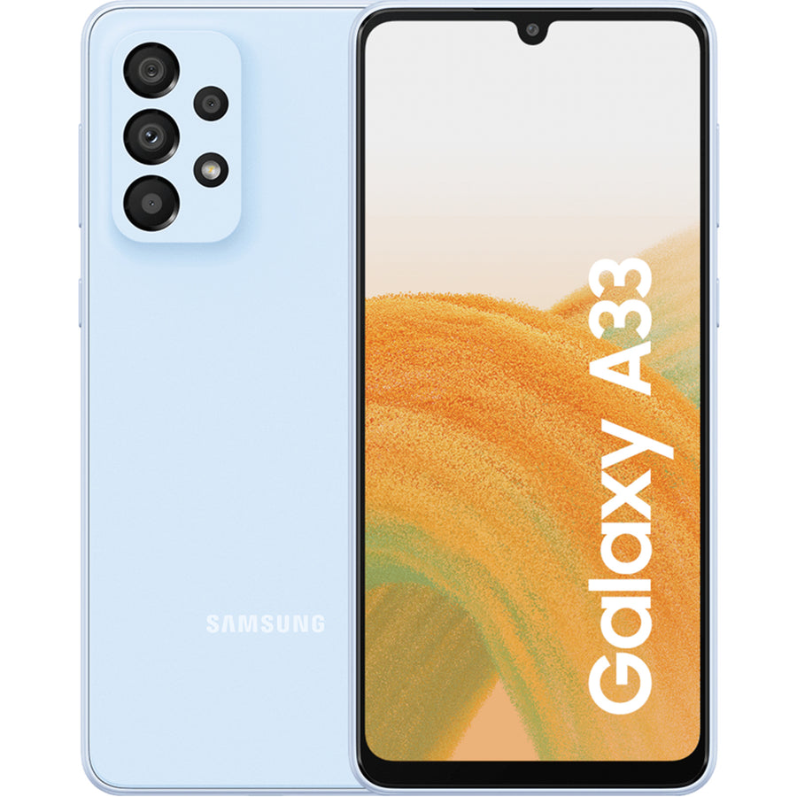 Samsung Galaxy A33 5G 128GB Smartphone - Awesome Blue - (A-Grade Refurbished) with Cable - 18-Month Warranty - Certified Refurbished