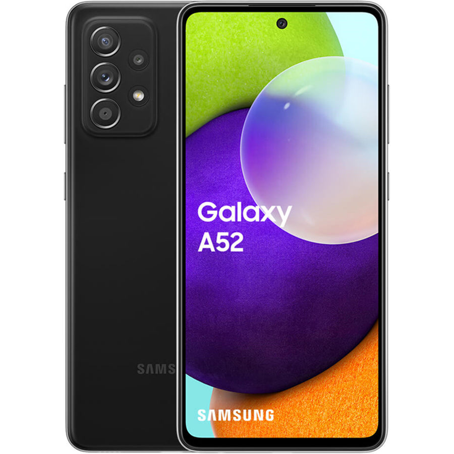 Samsung Galaxy A52 5G 128GB Smartphone - Black - (B-Grade Refurbished) with USB Cable - 18-Month Warranty - Certified Refurbished