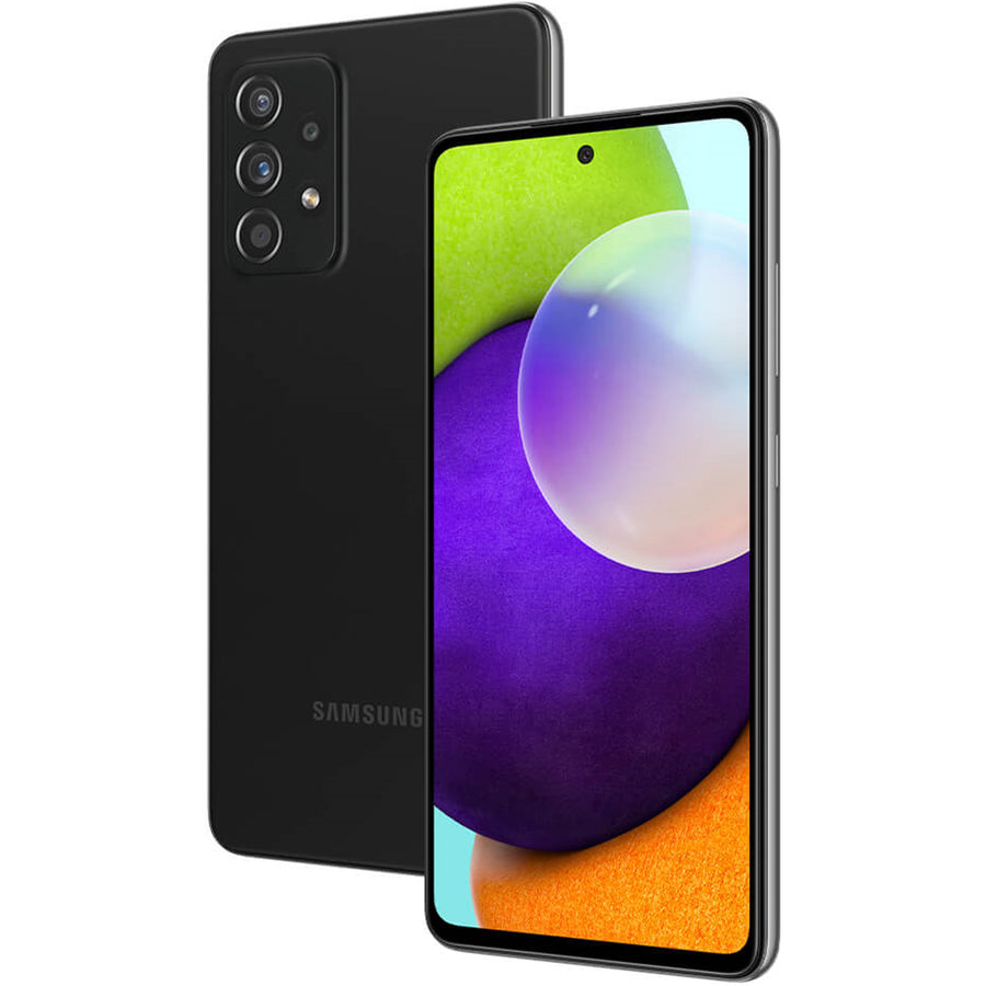 Samsung Galaxy A52 5G 128GB Smartphone - Black - (B-Grade Refurbished) with USB Cable - 18-Month Warranty - Certified Refurbished