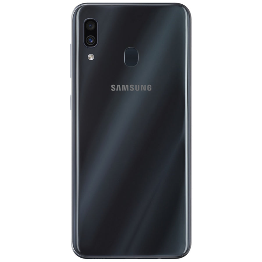 Samsung Galaxy A30 64GB Smartphone - Black - (B-Grade Refurbished) with Cable - 18-Month Warranty - Certified Refurbished