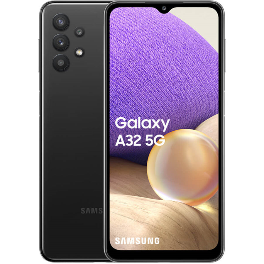Samsung Galaxy A32 5G 128GB Smartphone - Awesome Black - (B-Grade Refurbished) with Cable - 18-Month Warranty - Certified Refurbished