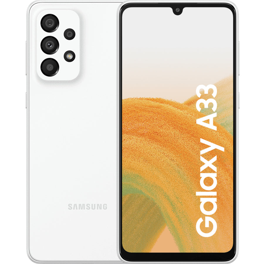 Samsung Galaxy A33 5G 128GB Smartphone - Awesome White - (B-Grade Refurbished) with Cable - 18-Month Warranty - Certified Refurbished