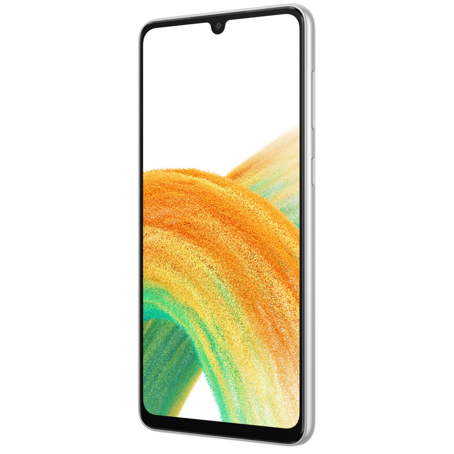 Samsung Galaxy A33 5G 128GB Smartphone - Awesome White - (B-Grade Refurbished) with Cable - 18-Month Warranty - Certified Refurbished