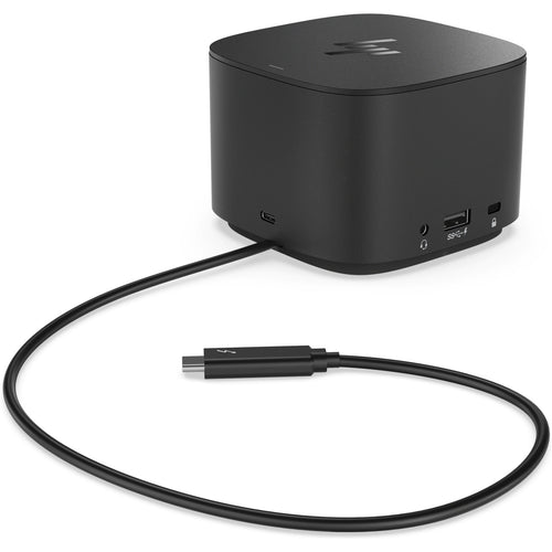 HP HSN-IX01 120W Thunderbolt Dock G2 - Black (A-Grade Refurbished) 2x DisplayPort, 1x VGA, 3x USB 3.0 ports, 1x combo audio jack, and a Kensington lock slot