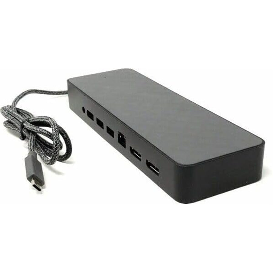 HP HAS-B005DS USB-C 90W Docking Station (A-Grade Refurbished) 1x USB-C data port (front) - 1x USB 3.0 power port (front) - 1x Audio Jack - 2xDisplayport - 3x USB 2.0 - 1x RJ45