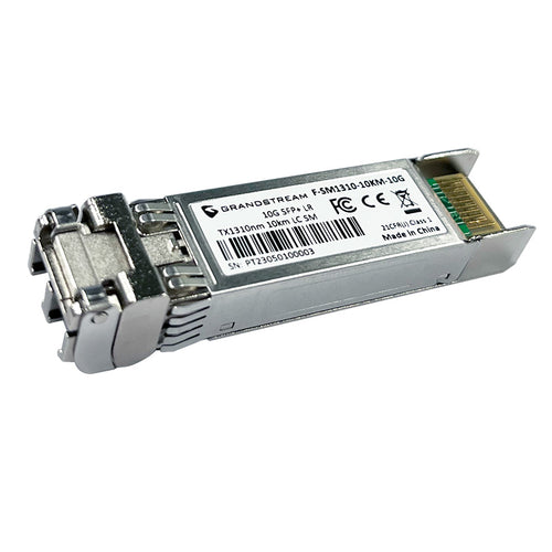 F-SM1310-10KM-10G - Grandstream Networks F-SM1310-10KM-10G - Grandstream SFP+ Fiber Module, Single-Mode, 1310nm, 10-Kilometer, 10Gbps, LC (Sold Each)