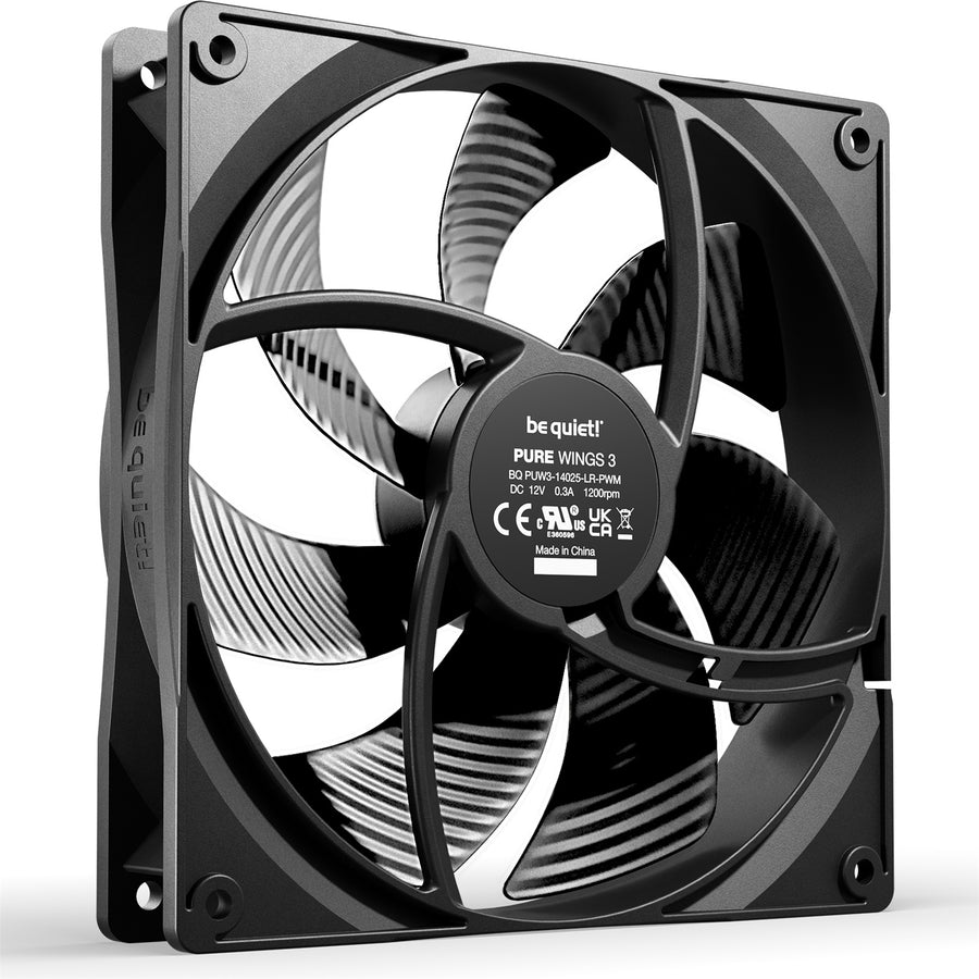 be quiet Pure Wings 3 Black 140mm PWM Case Fan, Noise Level 21.9 dBA Max, Airflow Upto 57.4 CFM