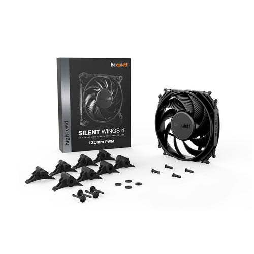 be quiet Silent Wings 4 Black 120mm PWM Fan Noise Level 18.9 dBA Max, Airflow Upto 48.7 CFM