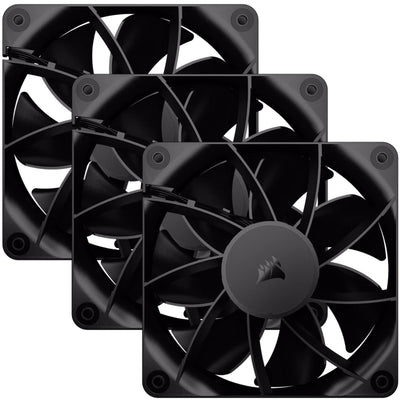 Corsair RS120 Black 120mm Fan Triple Pack with Daisy-chainable 4-pin PWM connectors
