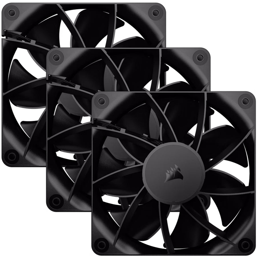 Corsair RS120 Black 120mm Fan Triple Pack with Daisy-chainable 4-pin PWM connectors
