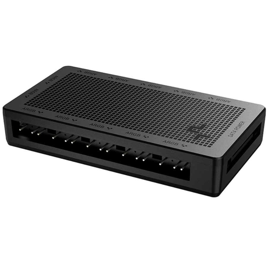DEEPCOOL SC700 12-port ARGB hub power numerous 5V ARGB components simultaneously while occupying only one 3-pin header on a motherboard or controller