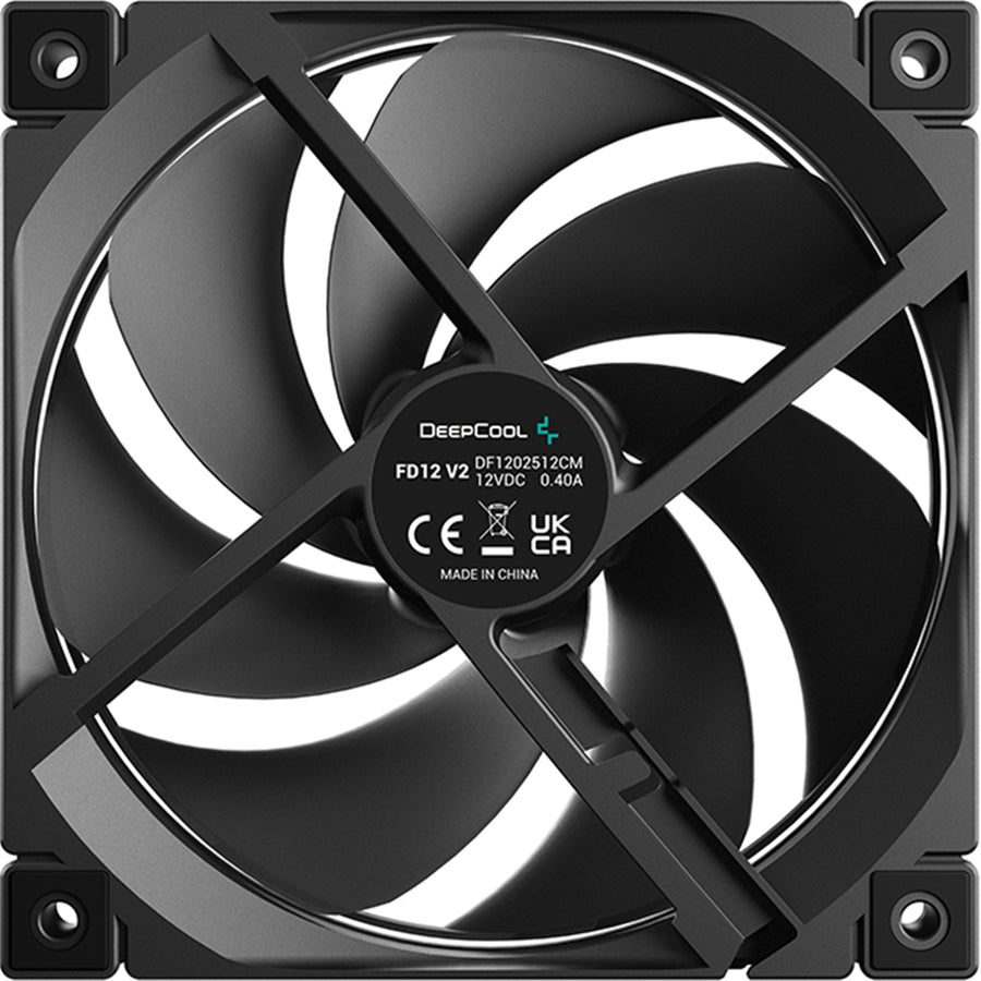 DEEPCOOL FD12 V2 Black 120mm PWM Case Cooling Fan,