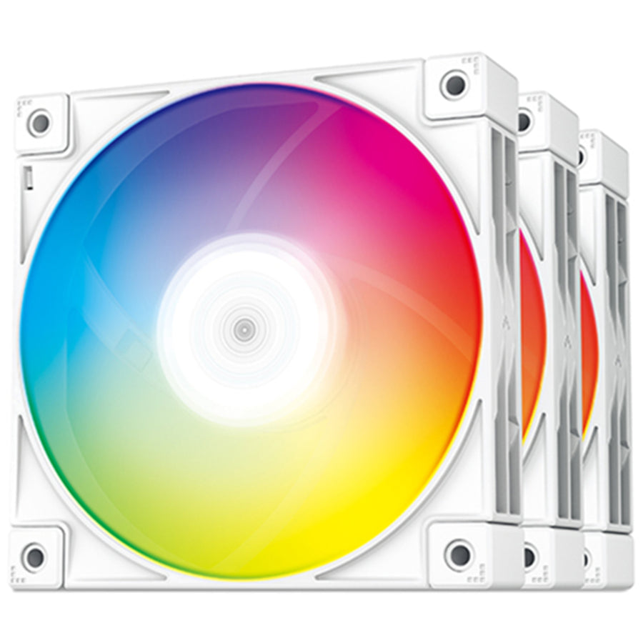 Deepcool FC120 RGB PWM White fan 3 pack