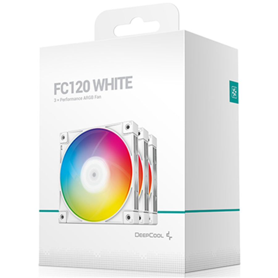 Deepcool FC120 RGB PWM White fan 3 pack