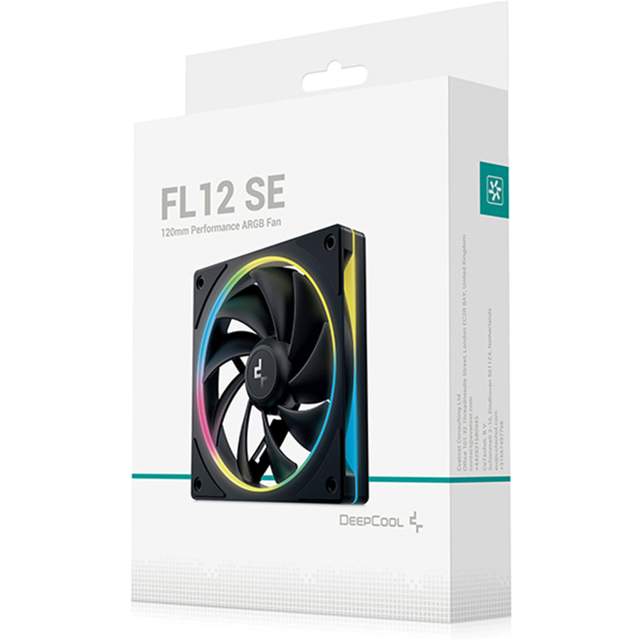DEEPCOOL FL12 SE ARGB Black 120mm PWM Case Cooling Fan,
