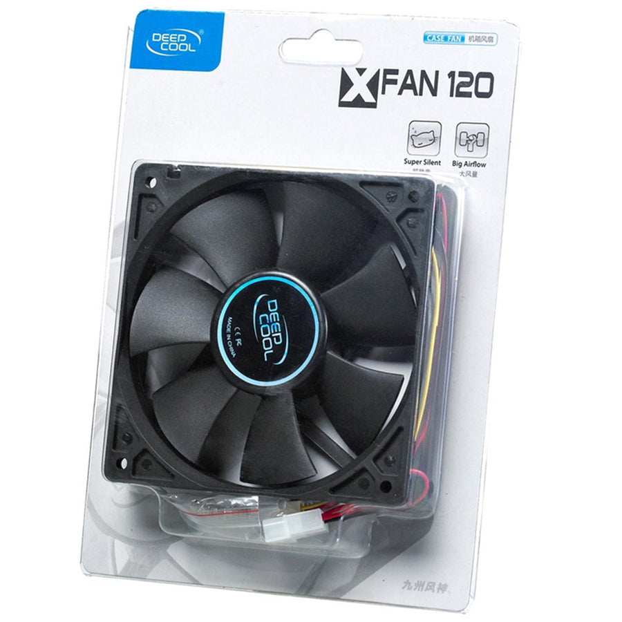 DEEPCOOL XFAN 120 120mm Hydro Bearing Case Fan with 3-pin Fan Connector + Molex Connector