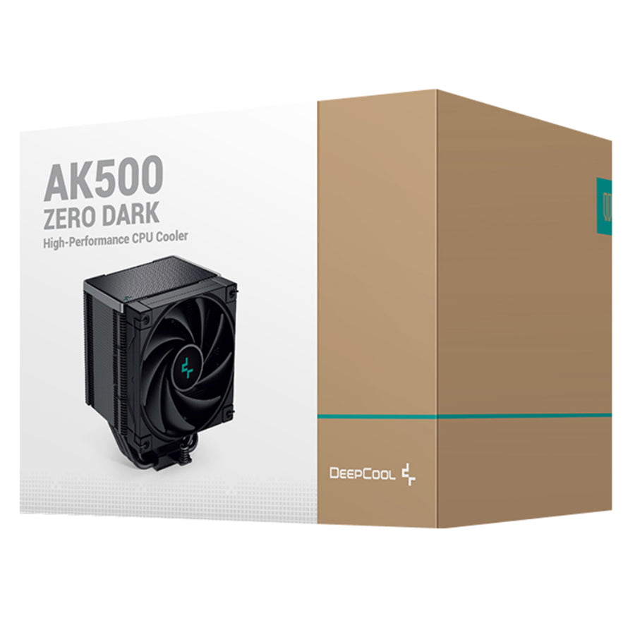 DEEPCOOL AK500 ZERO DARK CPU Cooler 1x 120mm PWM Fan, 158mm Clearance, Support Intel LGA 1851/ 1700 / 1200 / 1151 / 1150 / 1155, AMD AM5 / AM4