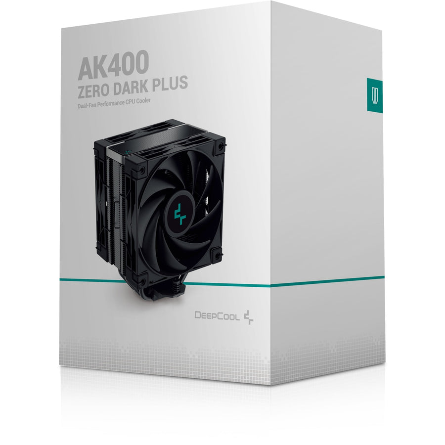 DEEPCOOL AK400 ZERO DARK PLUS CPU Cooler 2 x 120mm Fan, 155mm Clearance, Support Intel LGA 1851/ 1700 / 1200 / 1151 / 1150 / 1155, AMD AM5 / AM4