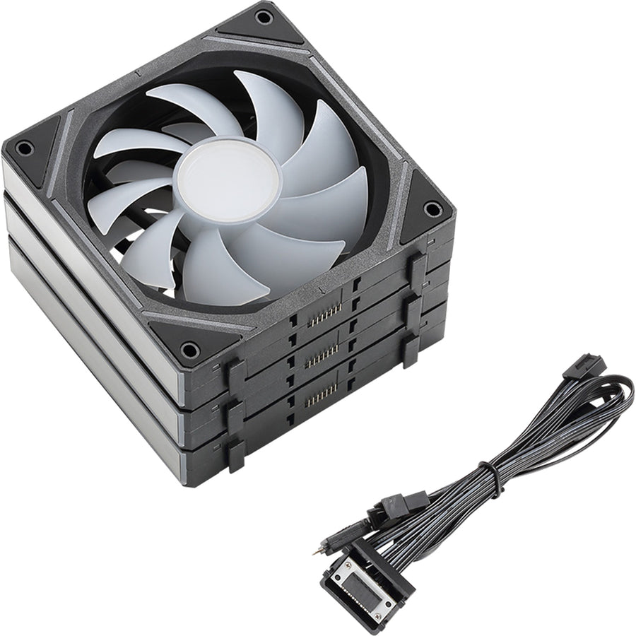 Formula V Line AIR BRIDGE Black Infinity Mirror A-RGB PWM, Modular Connection - 3x 120mm Fan Pack