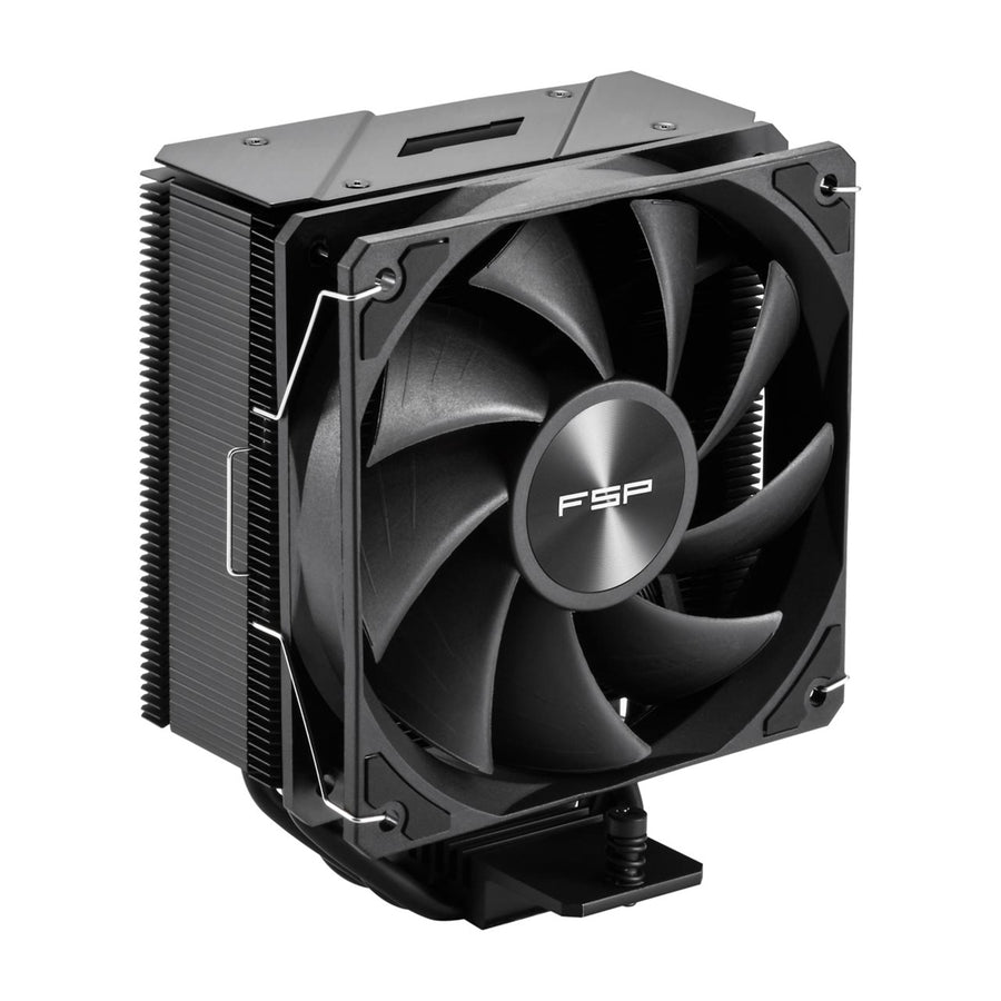 FSP NP5 Black CPU Cooler for Intel LGA: 1851/1700/1200 AMD:AM4/AM5 , 6mm x 4PCS Heatpipes with Direct Contact