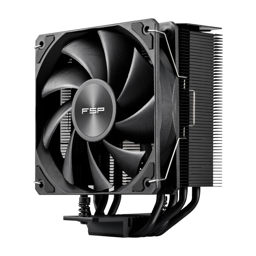 FSP NP5 Black CPU Cooler for Intel LGA: 1851/1700/1200 AMD:AM4/AM5 , 6mm x 4PCS Heatpipes with Direct Contact