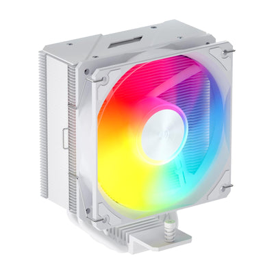 FSP NP5 White RGB CPU Cooler for Intel LGA: 1851/1700/1200 AMD:AM4/AM5 , 6mm x 4PCS Heatpipes with Direct Contact