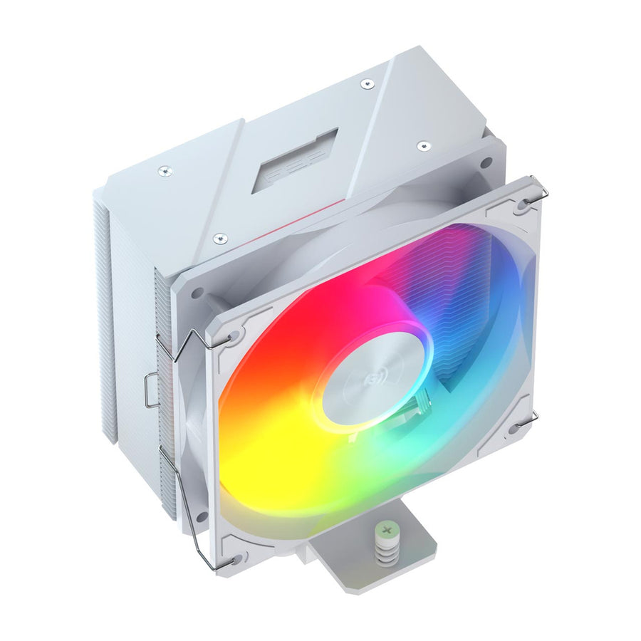 FSP NP5 White RGB CPU Cooler for Intel LGA: 1851/1700/1200 AMD:AM4/AM5 , 6mm x 4PCS Heatpipes with Direct Contact