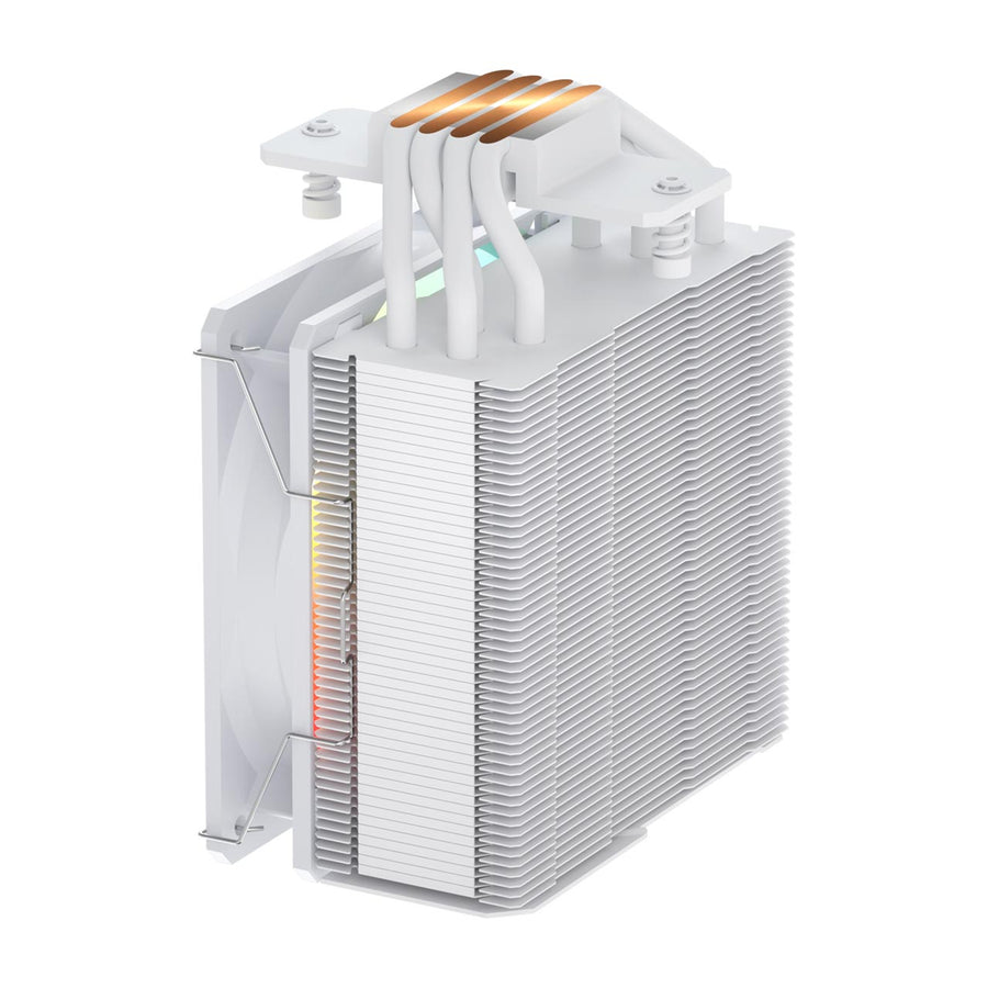 FSP NP5 White RGB CPU Cooler for Intel LGA: 1851/1700/1200 AMD:AM4/AM5 , 6mm x 4PCS Heatpipes with Direct Contact