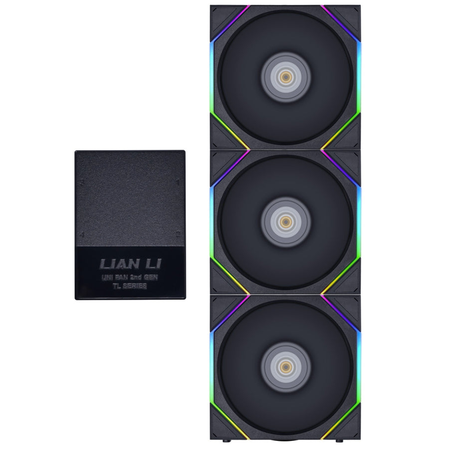Lian Li UNI FAN TL120 Digital Addressable RGB 120 Fan, 3 Pack, Black