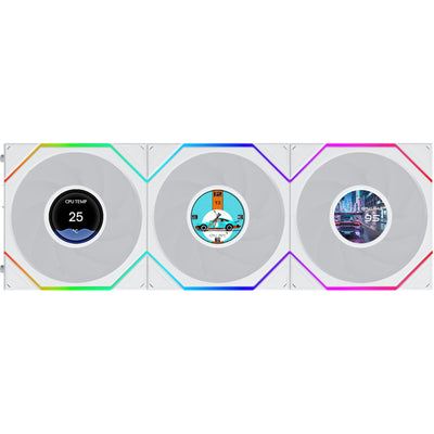 Lian Li FLEX TL LCD 120 White 3 Pack, Controller Required