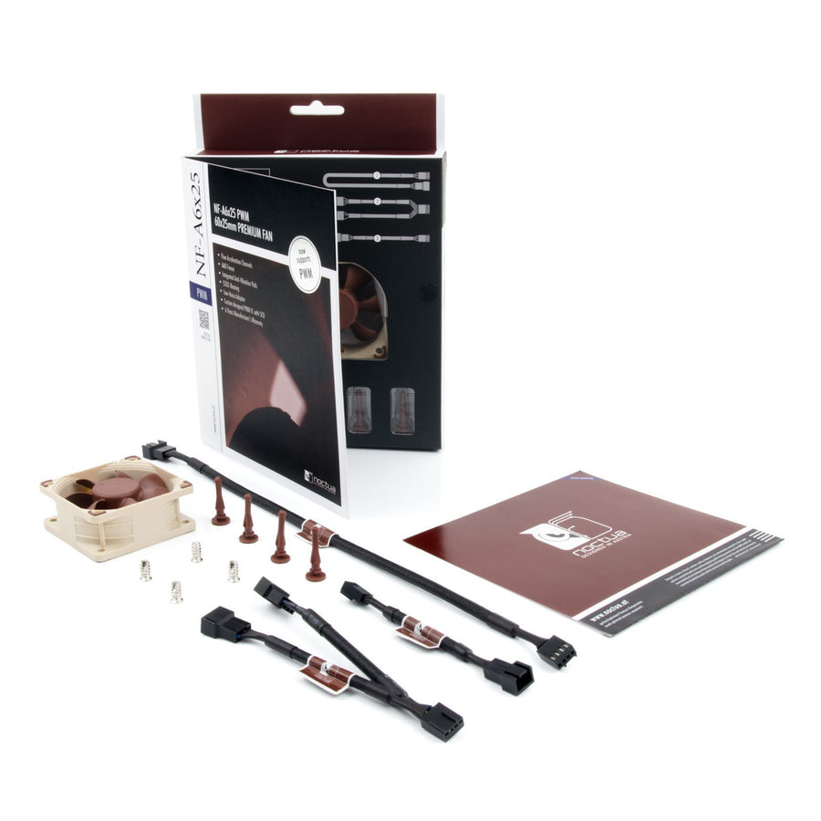 NOCTUA NF-A6X25-PWM High-Efficiency Quiet 60x25mm Fan 4-Pin PWM Version
