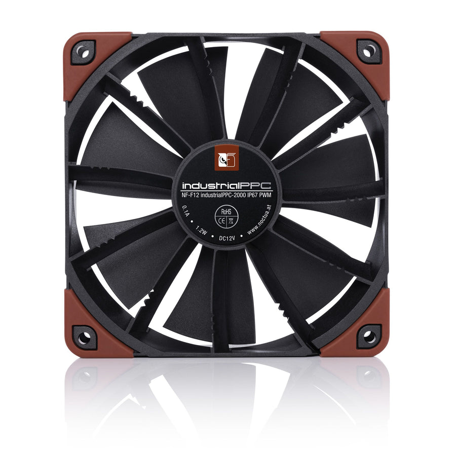 NOCTUA NF-F12-iPPC-2000-IP67-PWM Heavy-Duty 120mm Industrial Fan 4-Pin PWM Version, 2000rpm Max