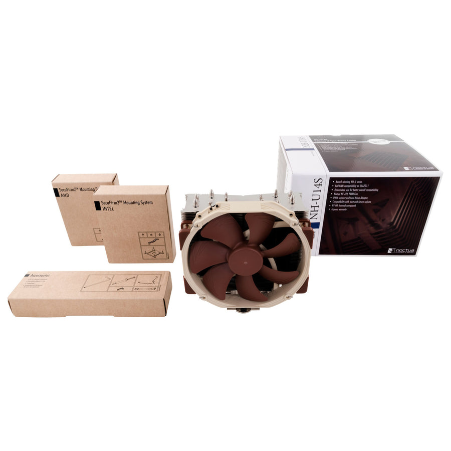 NOCTUA NH-U14S CPU Cooler 1x 140mm Fan, 165mm Clearance, For Intel LGA 1851, 1700, 1200, 115X and AMD AM5, AM4