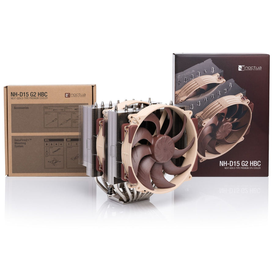 NOCTUA NH-D15 G2 HBC (High Base Convexity) version Dual Tower CPU Cooler 2x 140mm PWN Fans, 168mm Clearance, Support Intel LGA1851, LGA1700, LGA1200, LGA115X and AMD AM5, AM4