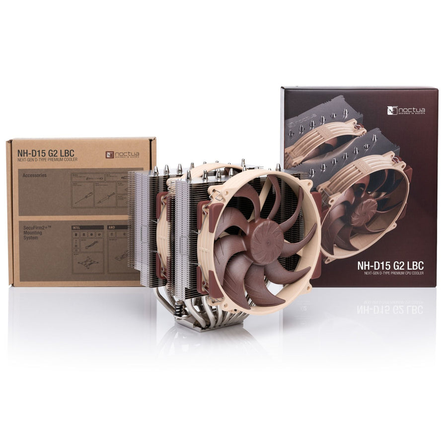 NOCTUA NH-D15 G2 LBC (Low Base Convexity) Version Dual Tower CPU Cooler 2x 140mm PWN Fans, 168mm Clearance,Support Intel LGA1851, LGA1700, LGA1200, LGA115X and AMD AM5, AM4