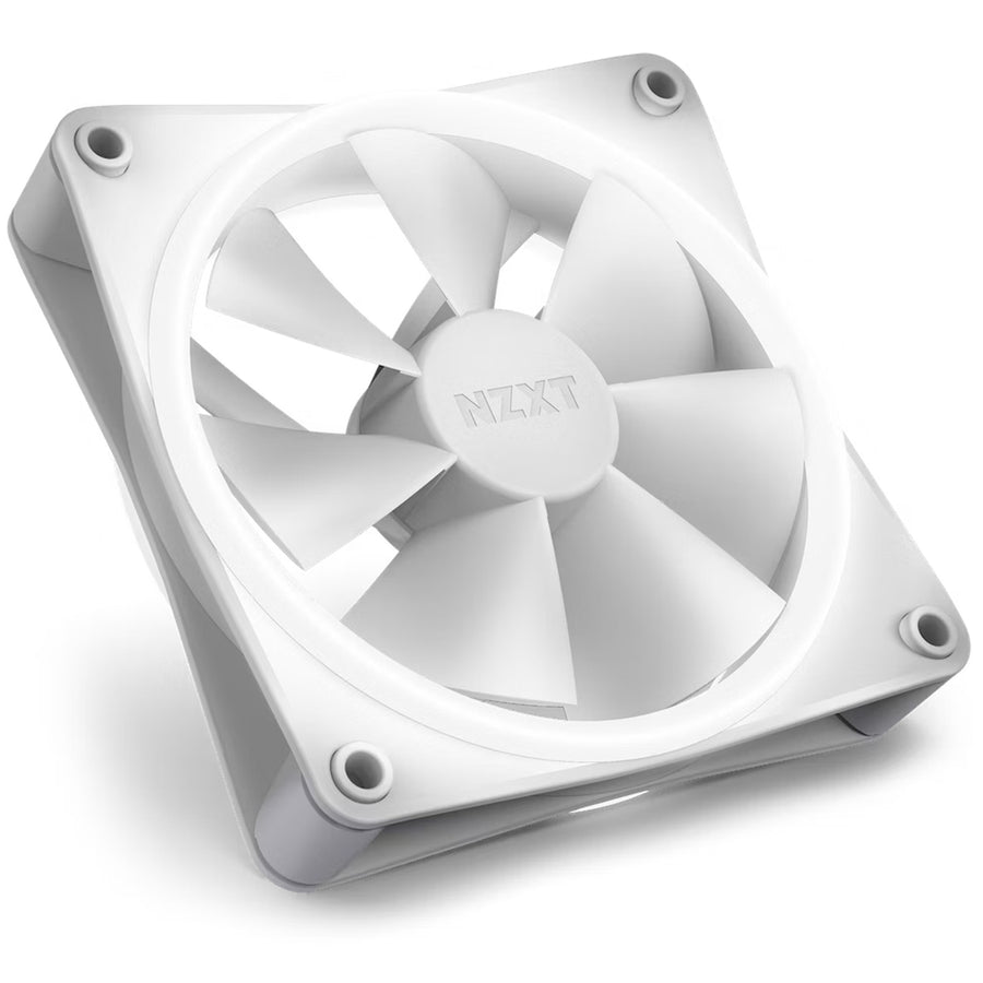 NZXT F120 RGB DUO White 120mm Dual Sided RGB Fan, 3 Pack With RGB Controller