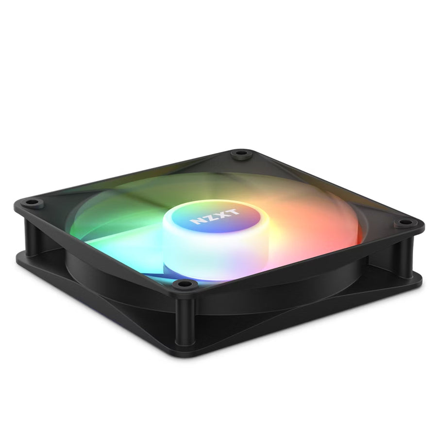 NZXT F120 Core RGB Black 120mm RGB FAN, Single pack, Requires NZXT RGB lighting Controller