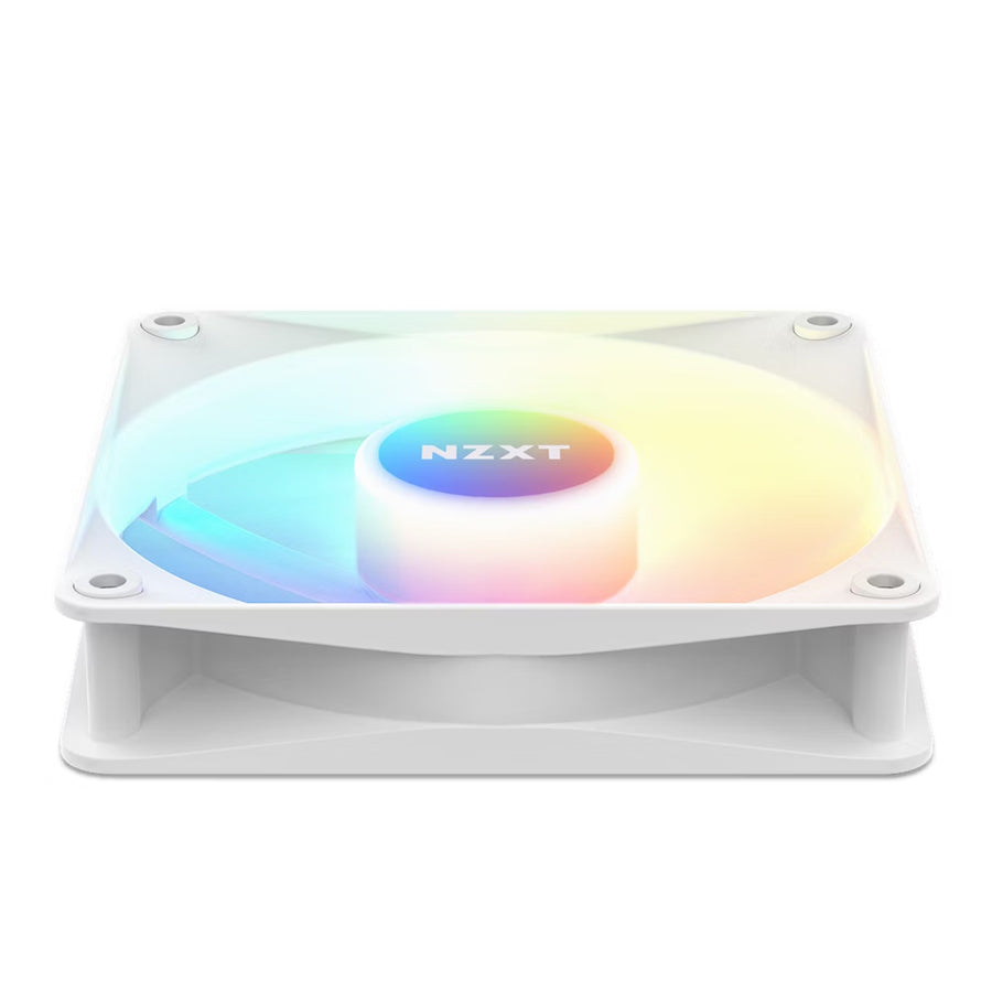 NZXT F120 Core RGB White 120mm RGB FAN, Single pack, Requires NZXT RGB lighting Controller