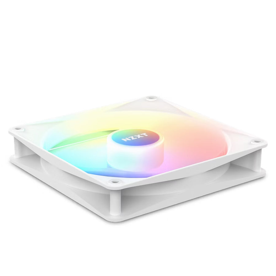 NZXT F120 Core RGB White 120mm RGB FAN, Single pack, Requires NZXT RGB lighting Controller