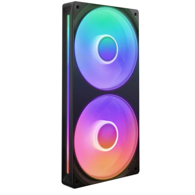NZXT F Series 240 RGB Core PWM Fan single frame with Two Fans Black