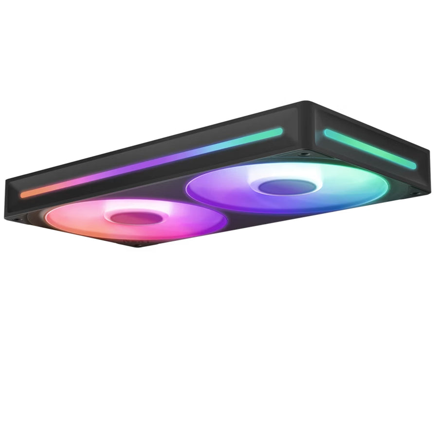 NZXT F Series 240 RGB Core PWM Fan single frame with Two Fans Black