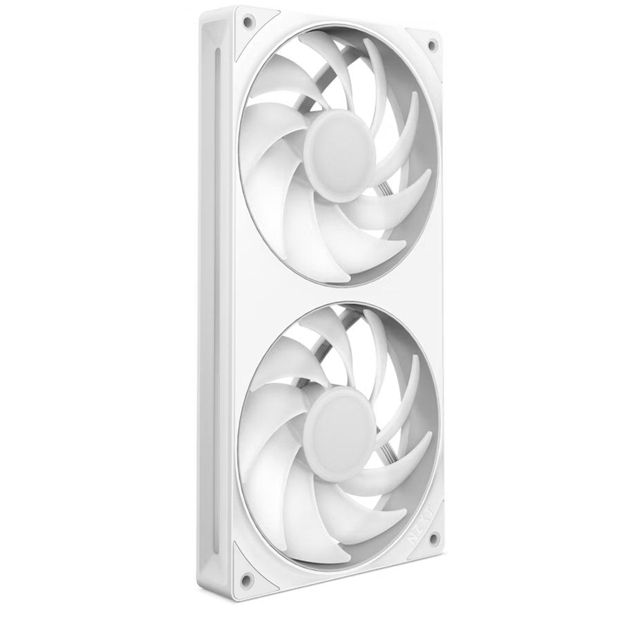 NZXT F Series 240 RGB Core PWM Fan single frame with Two Fans White