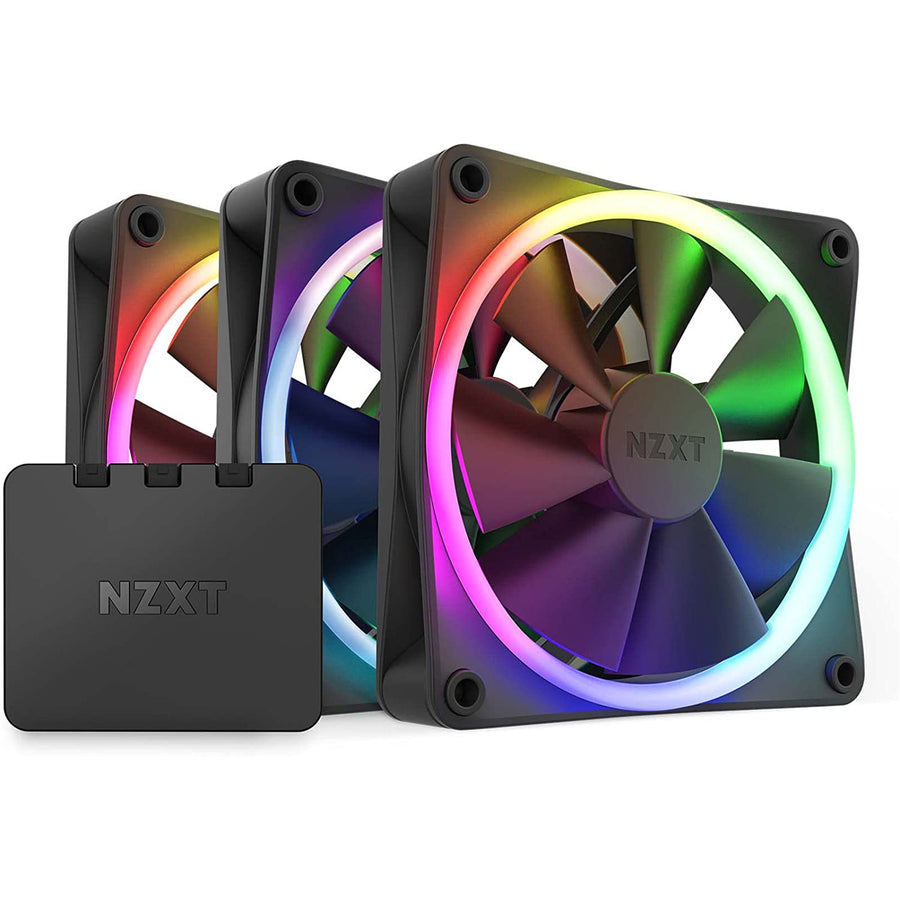 NZXT Aer 2 F120 RGB Black 120mm Triple Starter Pack, RGB, PWM, RGB Controller Included