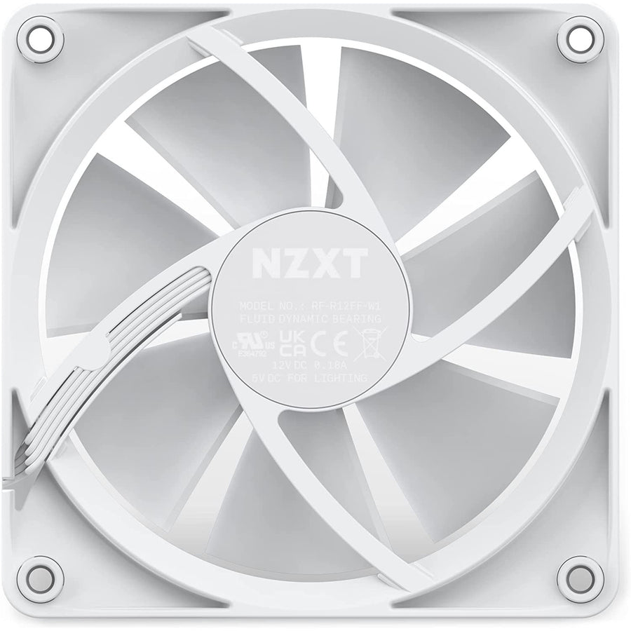 NZXT Aer 2 F120 RGB White 120mm Triple Starter Pack, RGB, PWM, RGB Controller Included