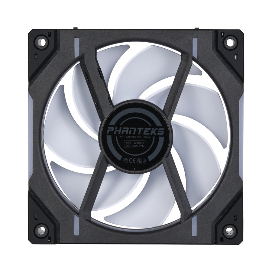 Phanteks D30 120mm PWM DRGB Fan, Single Pack Black
