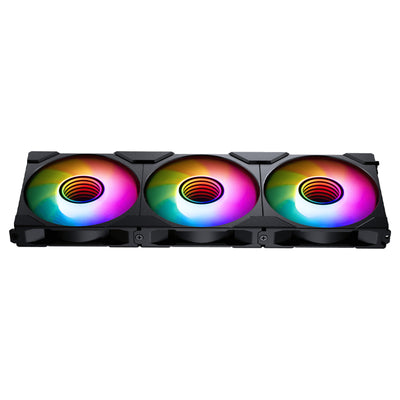 Phanteks M25 G2 120mm PWM ARGB Fan, 3 Pack Reverse, Modular Design with Daisy-chain Unified Fan Frame, Black,