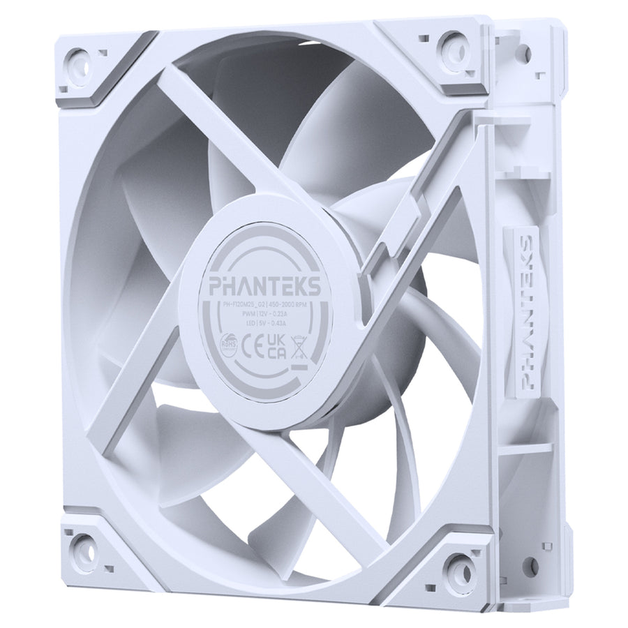 Phanteks M25 G2 120mm PWM ARGB Fan White, 3 Pack